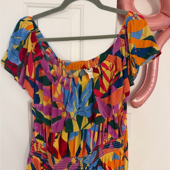 Terra & Sky Vibrant Multicolor Floral Maxi Dress - Picture 3 of 8